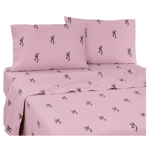 Buckmark Sheet Set Size: Queen, Color: Pink