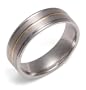 14k Yellow & White Gold 7mm Engraved Wedding Band