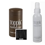 Toppik All Natural Organic Keratin Protein Fibers Hair Thickening System Instantly Conceals Thinning Hair & Baldness! Travel .09 oz Container In 