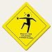 Metal Drunken Pedestrian Road Sign