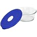 Kitchen & Housewares : Pyrex Storage Deluxe 3-2/3-Cup Oval Dish, Clear with Blue Lid
