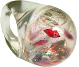 Snow Globe Ring with Lips