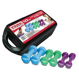 York Vinyl Fitbell Kit in a Case - 10 kg