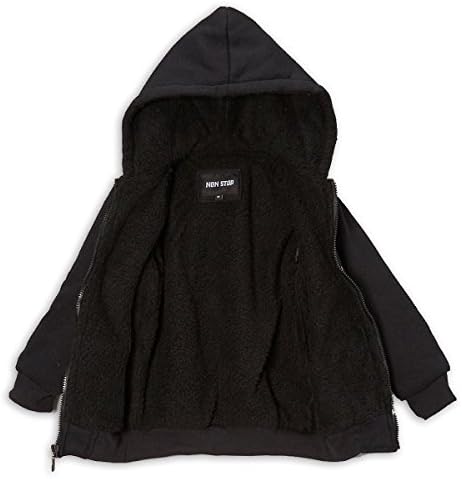G Cute Boys 4-10 Sherpa Lined Zip Hoodie Top(BOYTOP-CAS,BLK-6)