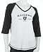 5th & Ocean Oakland Raiders Missy Knit 3/4 Sleeve V-Neck Tee