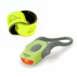 Mini Fluke Red LED Bike Light and Reflective Snap Bands