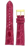 Watch band Genuine Crocodile Strap 18mm Fuchsia