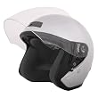 Fuel Silver Large Vented Open Face Helmet with Shield