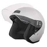 Fuel Silver Large Vented Open Face Helmet with Shield