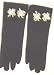G60, Black Wool Jersey Gloves with Two Pearlized Applique