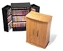 CD / DVD/ VHS 376 "Lock It Up" Storage Cabinet in Oak Finish