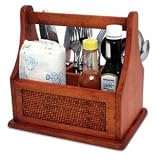 Mountain Woods Rattan Condiment Caddy