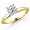 14k Gold 1.00 Carat Round Cut Solitaire Diamond Ring - (I-J;I1-2) Size 5