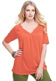 Jessica London Plus Size Top with Notched Neck