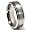 Titanium 8mm Matte Center Double Grooved Wedding Band Ring Sz 7.0 SN#d041