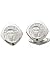 14k White Gold Cufflinks W/Platinum Coin
