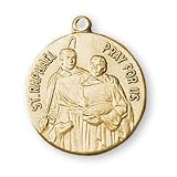 12K Gold Filled Saint Raphael Medal and 18-inch Chain
