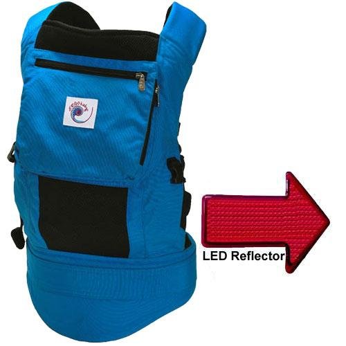 Ergo Baby BCP42200 Performance Carrier With a LED Safety Reflector Light - True Blue