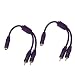 Hama Y-Adapter Cinch, Kupplung - 2 Stecker, Violett, 2 St�ck