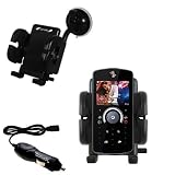 Motorola ROKR E8 Flexible Auto Windshield Holder with Car Charger - Uses Gomadic TipExchange