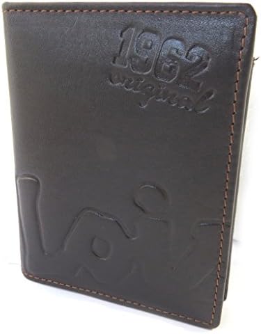 European leather wallet 'Lois Jean'brown (10.6x8.5x1.5 cm (0.00''x3.35''x0.59'') ).