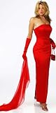 Stiletto is a very figure flattering satin dress. If you have it.. This is the dress for you. Shawl not included. Color: Black, Size: 4, Meas: Bust:33, Midriff: 29, Waist: 25, Hips: 36