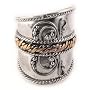 Sterling Silver Medieval Fantasy Armour Ring (Size 5,6,13,14)