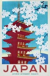 Japan (Japanese Government Travels - Pagoda) Art Poster Print - 16
