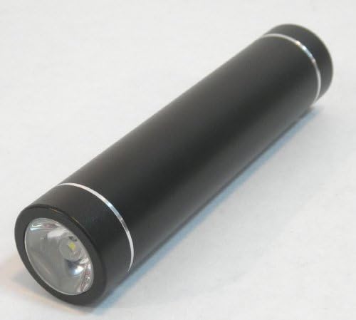 2600mah Flashlight Portable Power Bank Micro USB External Backup Battery Charger for All Kinds of USB Powered Devices, Kindle, iPhone 5, Samsung S4 S5, HTC M8, Motorola, Nokia, Lg Smartphones (Black)