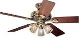 Hunter 20544BB Summer Breeze Plus Bright Brass Traditional Ceiling Fan 52 Blade Span