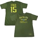 Green Bay Packers Vintage Bart Starr Legend Mens Slim Fit T-Shirt