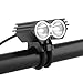 Gugou Waterproof CREE T6 LED Bicycle Light Super Bright Bike Headlight LED Lighting Headlamp with 8.4V Rechargeable Li-ion Battery Pack and US Charger,Such As Camping, Traveling, Hiking,flshing,cycling