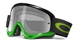 Oakley O-Frame MX Goggles,Jet Black / Green Fade Frame/Clear
Lens,one size