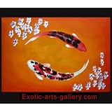 41WQYT0yUfL. SL160  Abstract Art Feng Shui Painting Koi Fish Painting Japanese Koi Painting 158