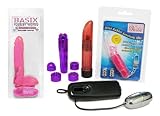 Basix Pink 9 Vibrating Dong Bundle - Adult Toy Sex Kit