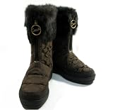 AUTHENTIC COACH FAITH SIGNATURE SNOW BOOTS (Brown/Chocolate) (Size 8.5)