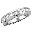 14K White Gold Diamond Band - 1.00 Ct.