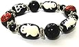 Linpeng Fiona Hand Painted Glass Beads Stretch Bracelet, Halloween
