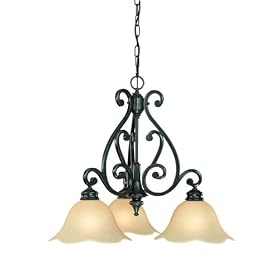 Thomas Lighting M232326 3 Light Napa Chandelier, Natural Slate