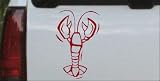 6in X 9.0in Red -- Lobster Animals Car Window Wall Laptop Decal Sticker