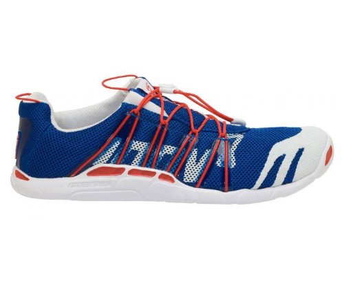 INOV8 Bare-X Lite 150 Unisex Laufschuhe, Blau/Rot, 44