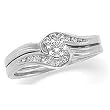 Platinum Diamond Wedding Set - 0.35 Ct.
