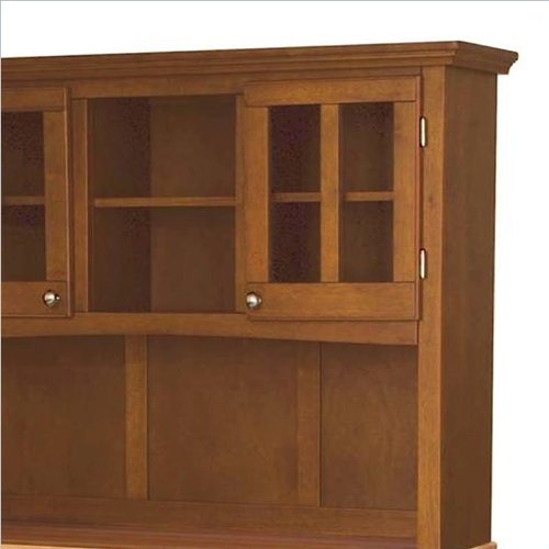 Home Styles 5100-0061-62 Buffet of Buffets Natural Wood Top Buffet with Hutch, Cottage Oak Finish, 41-3/4-Inch