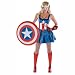 Captain America - Captain America Sassy Deluxe Costume (Women's Adult Large 12-14)