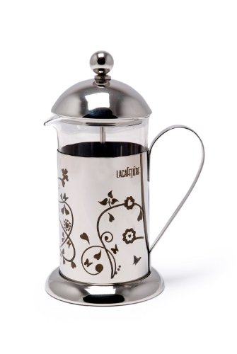 La Cafetiere TA030200 Titania 3 Cup French Press Coffee Maker Stainless Construction with Etched Design