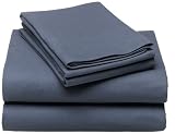 Pinzon 190-Gram Velvet Flannel Queen Sheet Set, Nightshadow Blue
