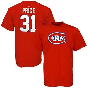 Reebok Montreal Canadiens #31 Carey Price Red Net Player T-shirt