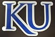 Kansas Jayhawks ''KU'' Logo NCAA Car Magnet