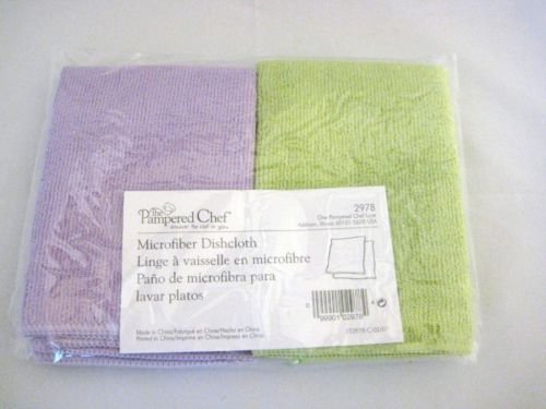 Pampered Chef~MICROFIBER DISHCLOTH~SET OF 2~SEALED~