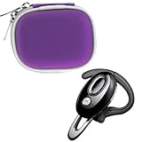 Motorola H720 Wireless Bluetooth Headset + GTMax Purple Bluetooth Carrying  ....
